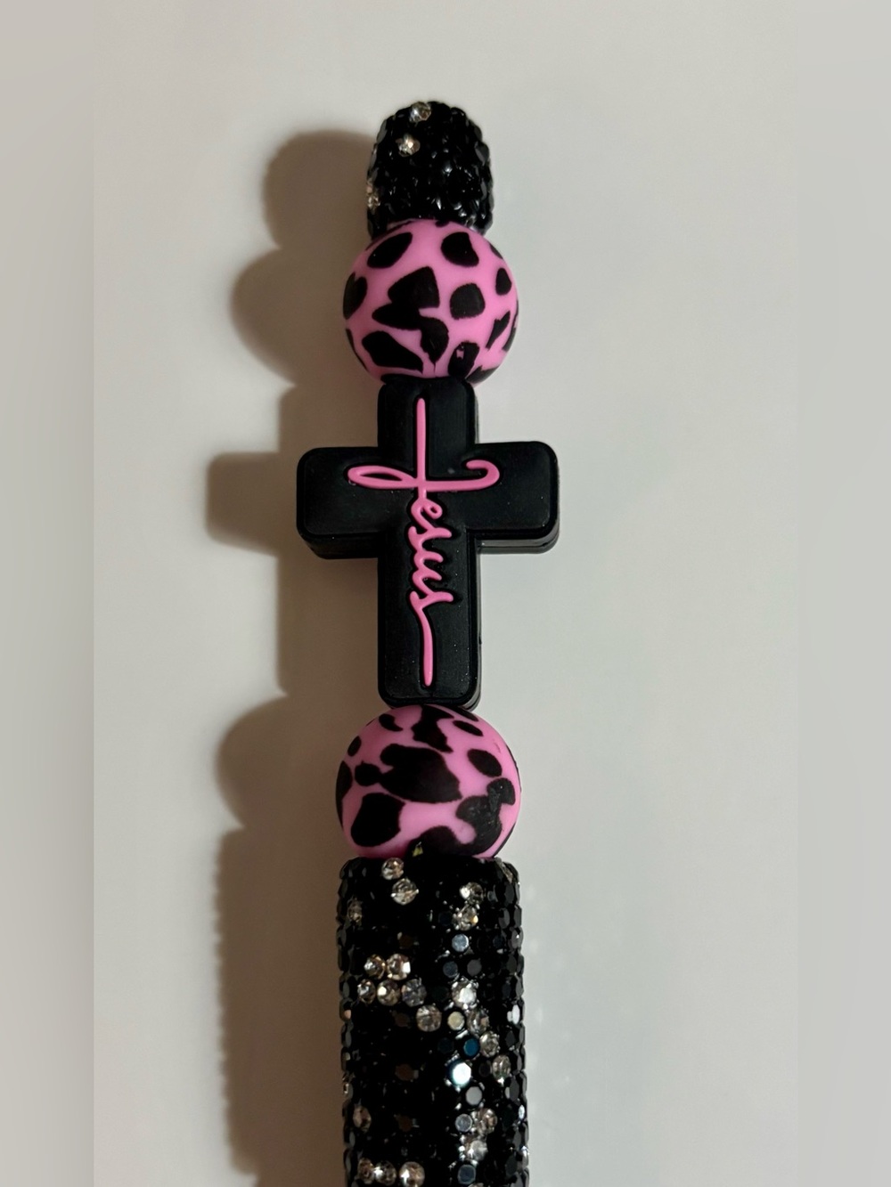NIP Pink & Black Cross Beaded Ink Pen